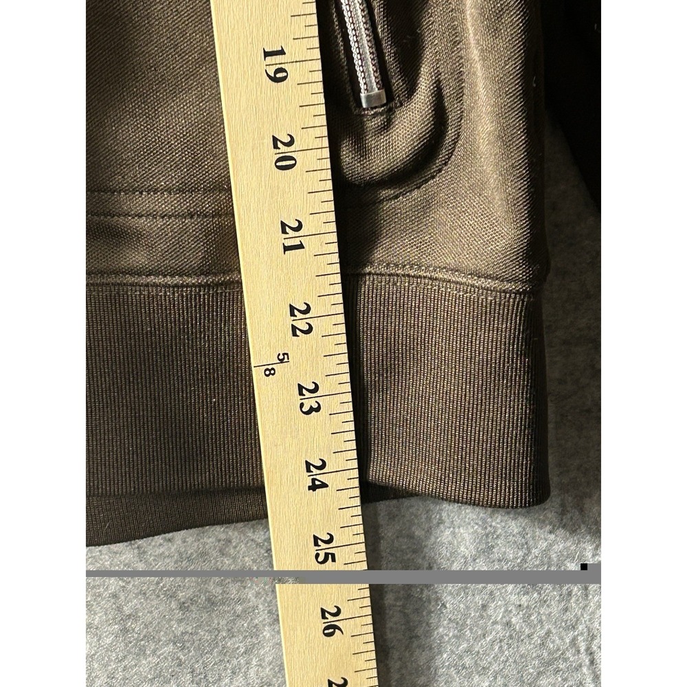 Men's Vintage Y2K Old Navy Brown Full Zip Track Jacket Size M Arm Stripe 80s 90s - Picture 6 of 7